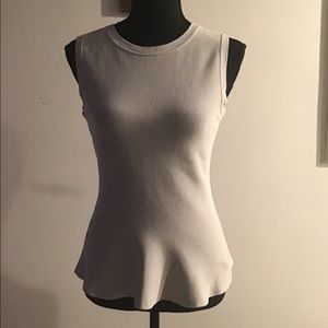 Classic sleeveless silver peplum top